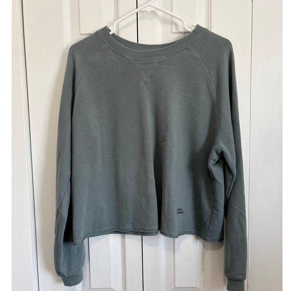 Hunkemoller Green Terry Lined Oversized Cozy Lounge Sweatshirt Size Large